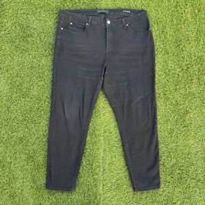 Tahari Chloe Jeans Womens 20W 40x27 Black Stretch Denim Pants Relaxed Fit